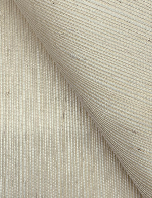 Beale Grasscloth Wallpaper Swatch, Porcelain
