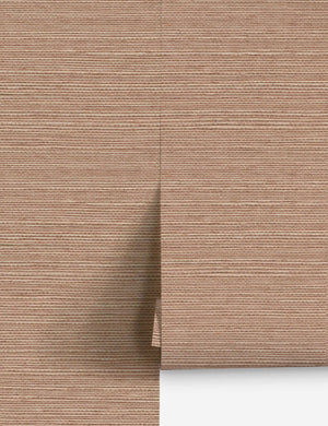 Beale Grasscloth Wallpaper, Sandstone - Swatch