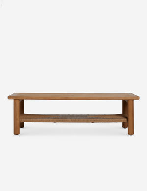 Gally teak and wicker outdoor coffee table.