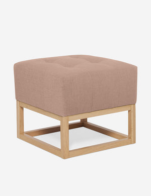 Angled view of the Grasmere Apricot Linen Ottoman
