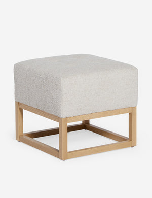 Angled view of the Grasmere Taupe Boucle Ottoman