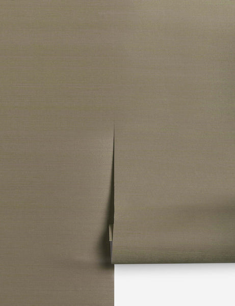 #color::olive | Grasscloth olive green solid wallpaper by Sarah Sherman Samuel