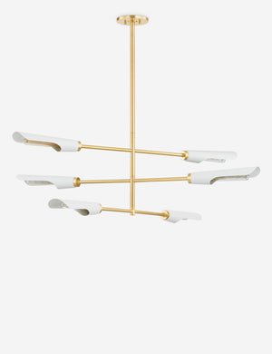 Rinaldi modern brass finish chandelier.