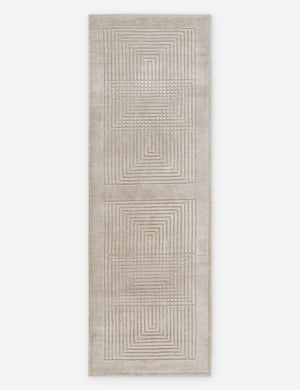 Halden handwoven carved design runner rug.
