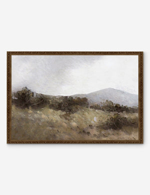Hillside Print in a bronze frame featuring a lush pastoral scene by Hannah Winters