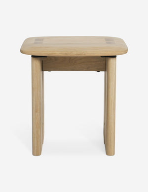 Henrik light wood stool with rounded edges