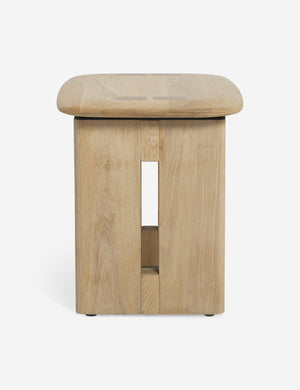 Side of the Henrik light wood stool