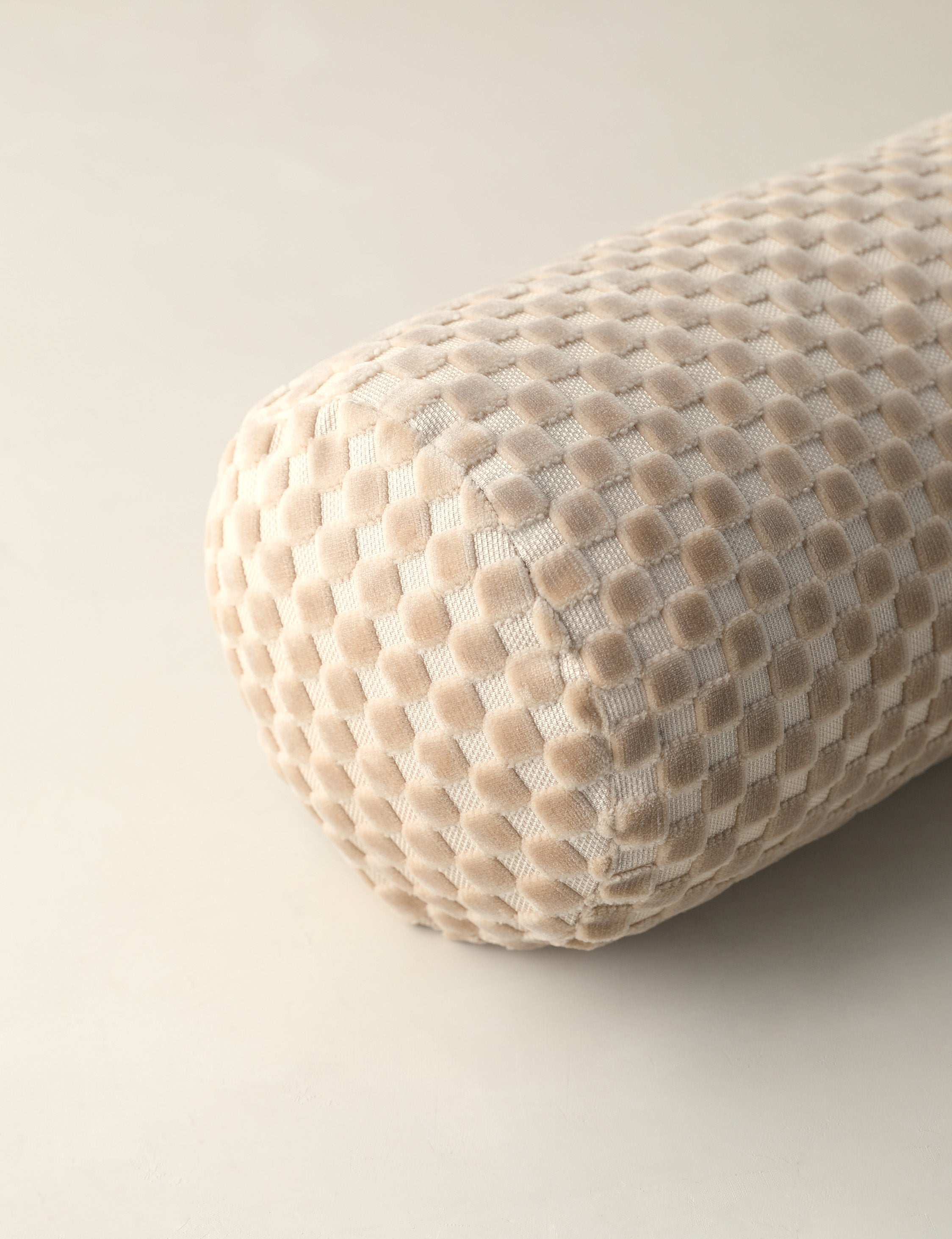 Hi-Lo Checker Velvet Long Bolster Pillow