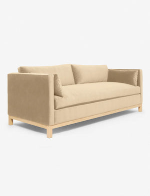Angled view of the Brie Velvet Hollingworth Sofa