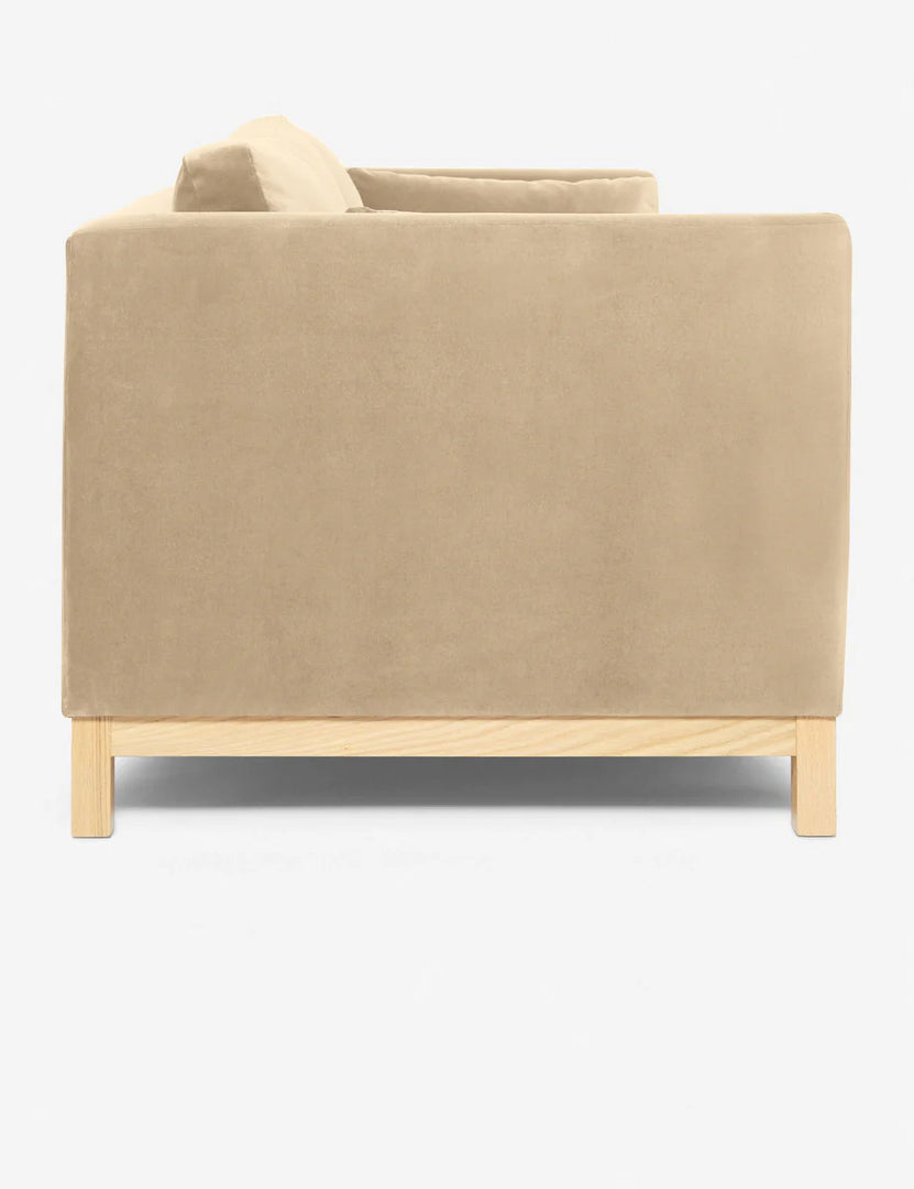 #size::84-W #size::96-W #color::brie-classic-velvet | Side of the Brie Velvet Hollingworth Sofa