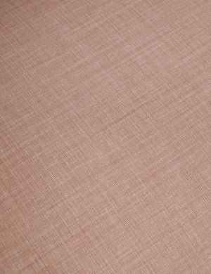 Detailed shot of the apricot linen fabric on the Hollingworth Sofa