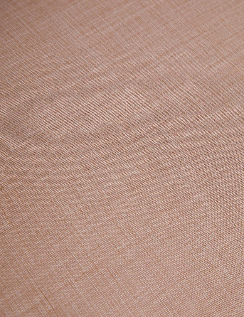 #size::84-W #size::96-W #color::apricot-linen | Detailed shot of the apricot linen fabric on the Hollingworth Sofa
