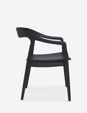 Side of the Ida Black Dining Arm Chair