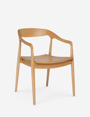 Angled view of the Ida Natural Dining Arm Chair