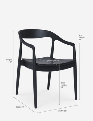 Dimensions on the Ida Dining Arm Chair