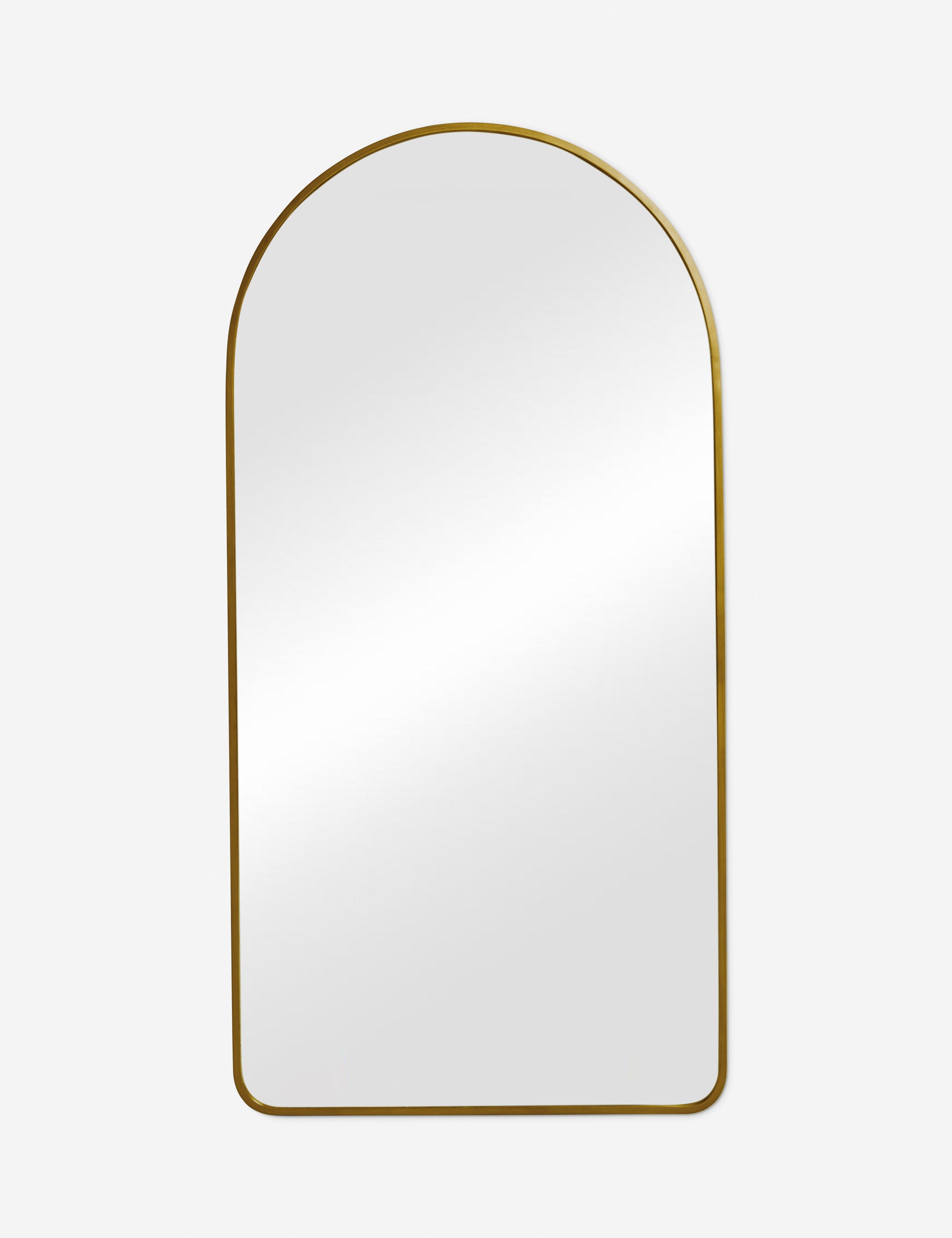 #color::gold | Idris thin metal framed floor length mirror in gold