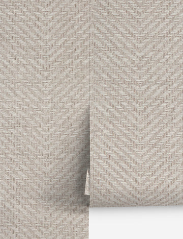 Faux Grasscloth Parquet Textured Peel and Stick Wallpaper by Jeremiah Brent - Swatch