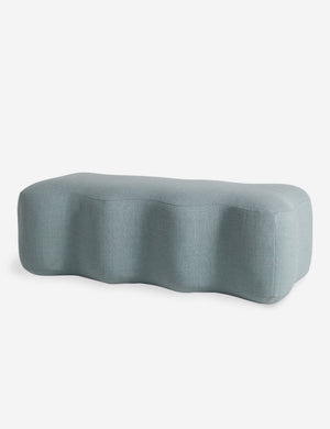 Open Box: June Bench, Blue Linen Weave by Eny Lee Parker
