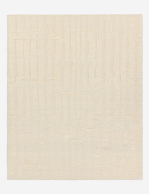 Pacheco hand-knotted wool ivory area rug.