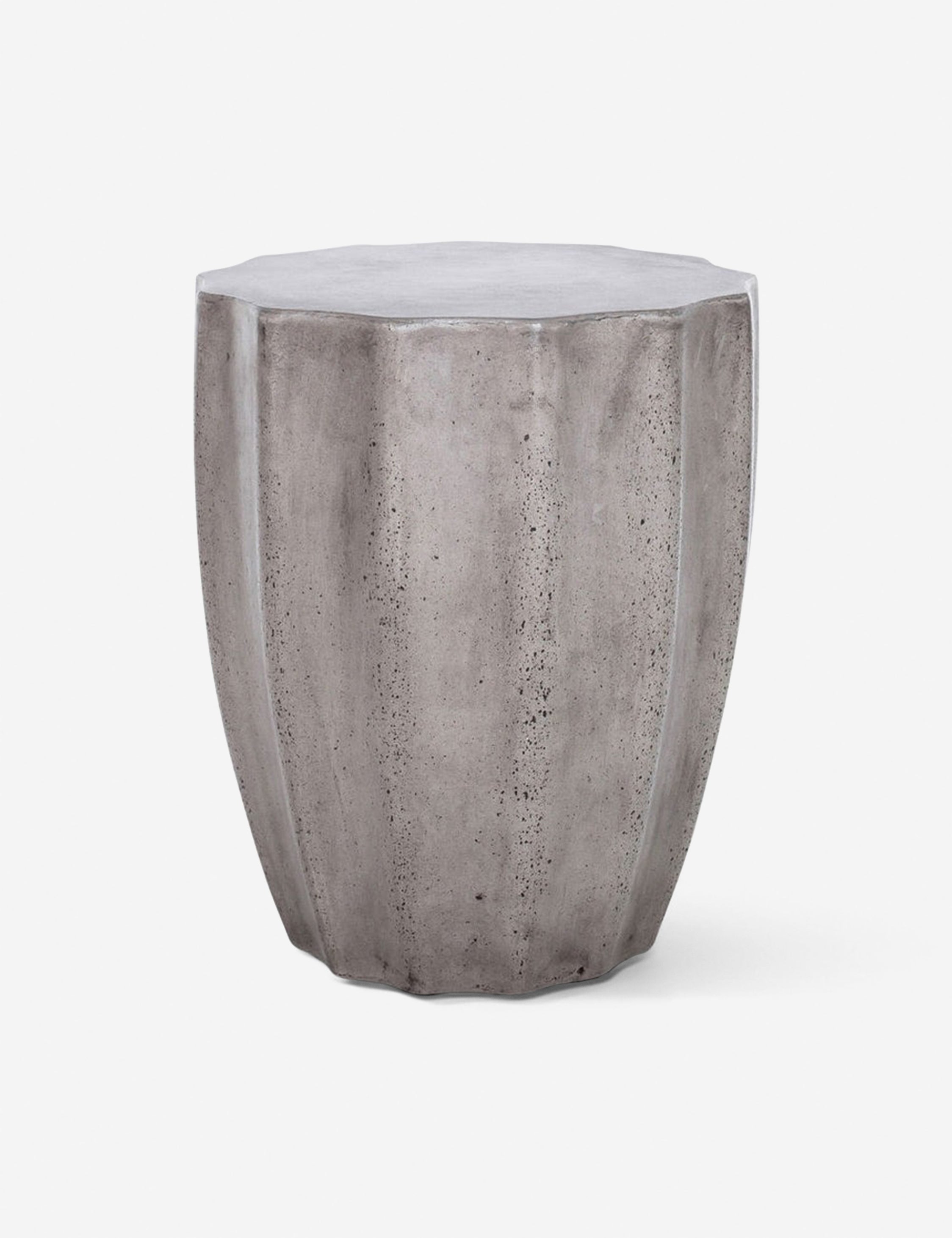 Contemporary Gray Fiberstone 15.5'' Indoor/Outdoor Stool