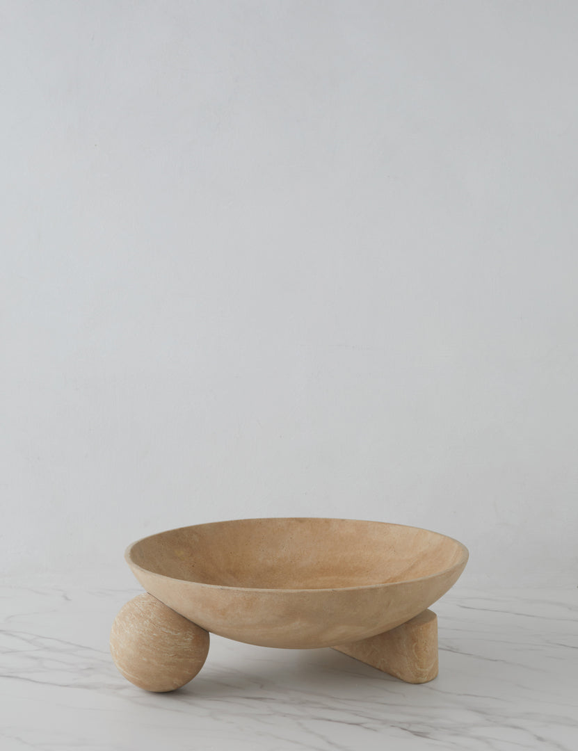 #color::natural | Kester sculptural footed decorative bowl.