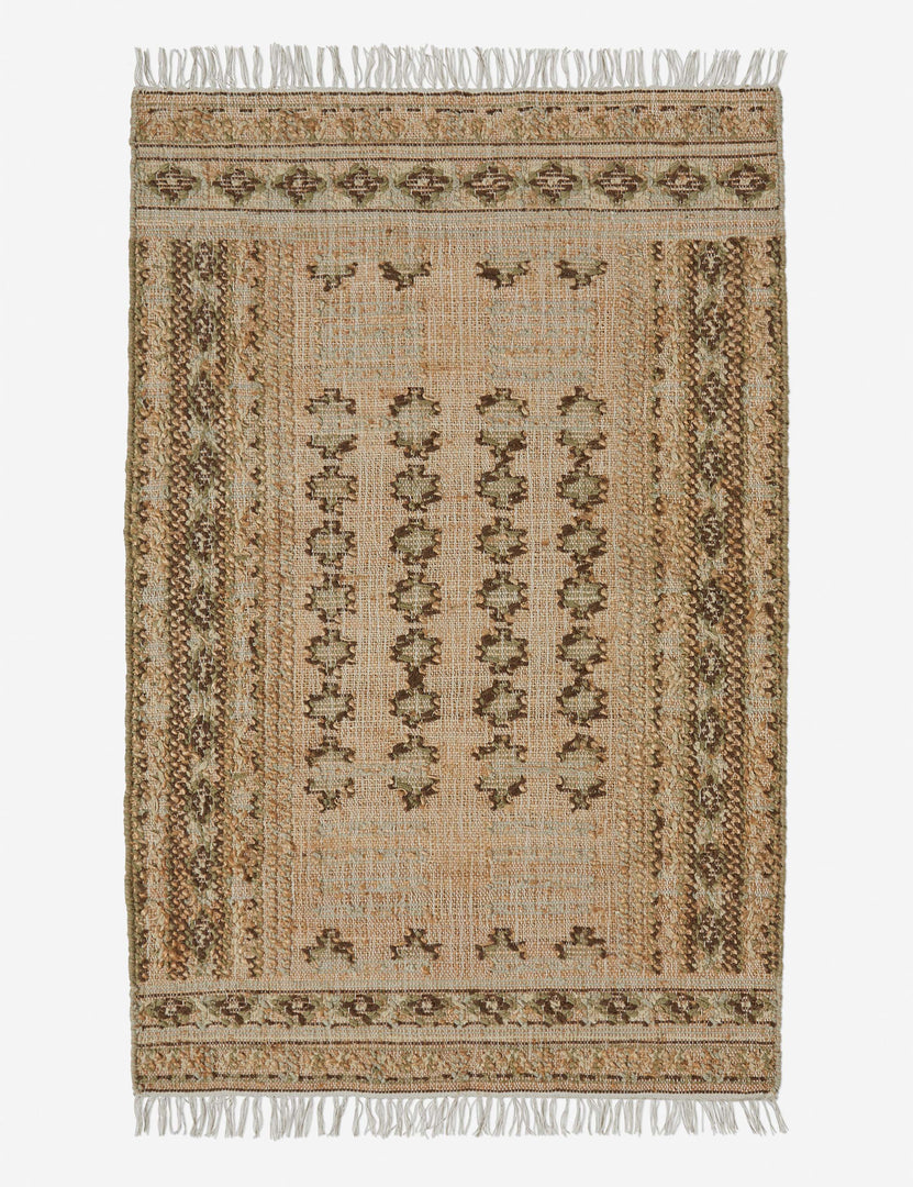 #color::moss #size::3--x-5- | Keziah moss rug in its three by five feet size