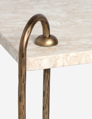 Open Box: Kimberly Side Table, Ivory Marble