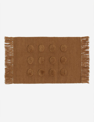 Kohta Flatweave Wool Rug Swatch by Sarah Sherman Samuel, Camel