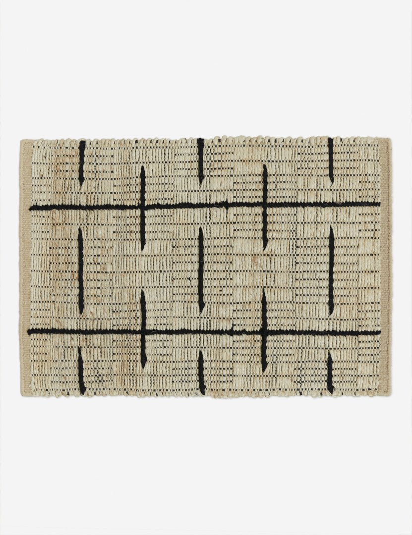 #size::2--x-3- | Kori stitch pattern natural fiber small area rug