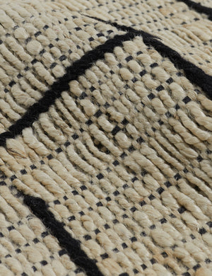 Close up view of the Kori stitch pattern natural fiber area rug