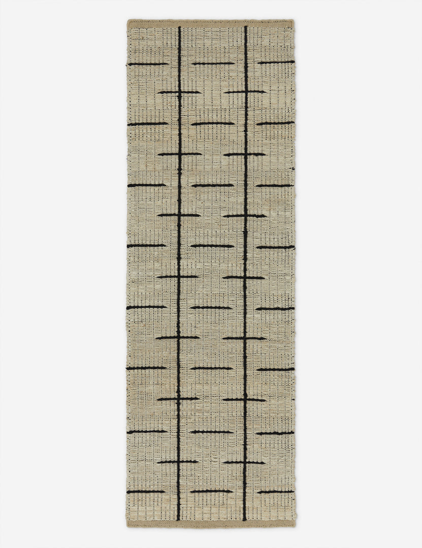#size::2-6--x-8- | Kori stitch pattern natural fiber runner rug