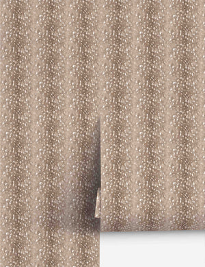 Deer Grasscloth Wallpaper Swatch by Nathan Turner, Brown