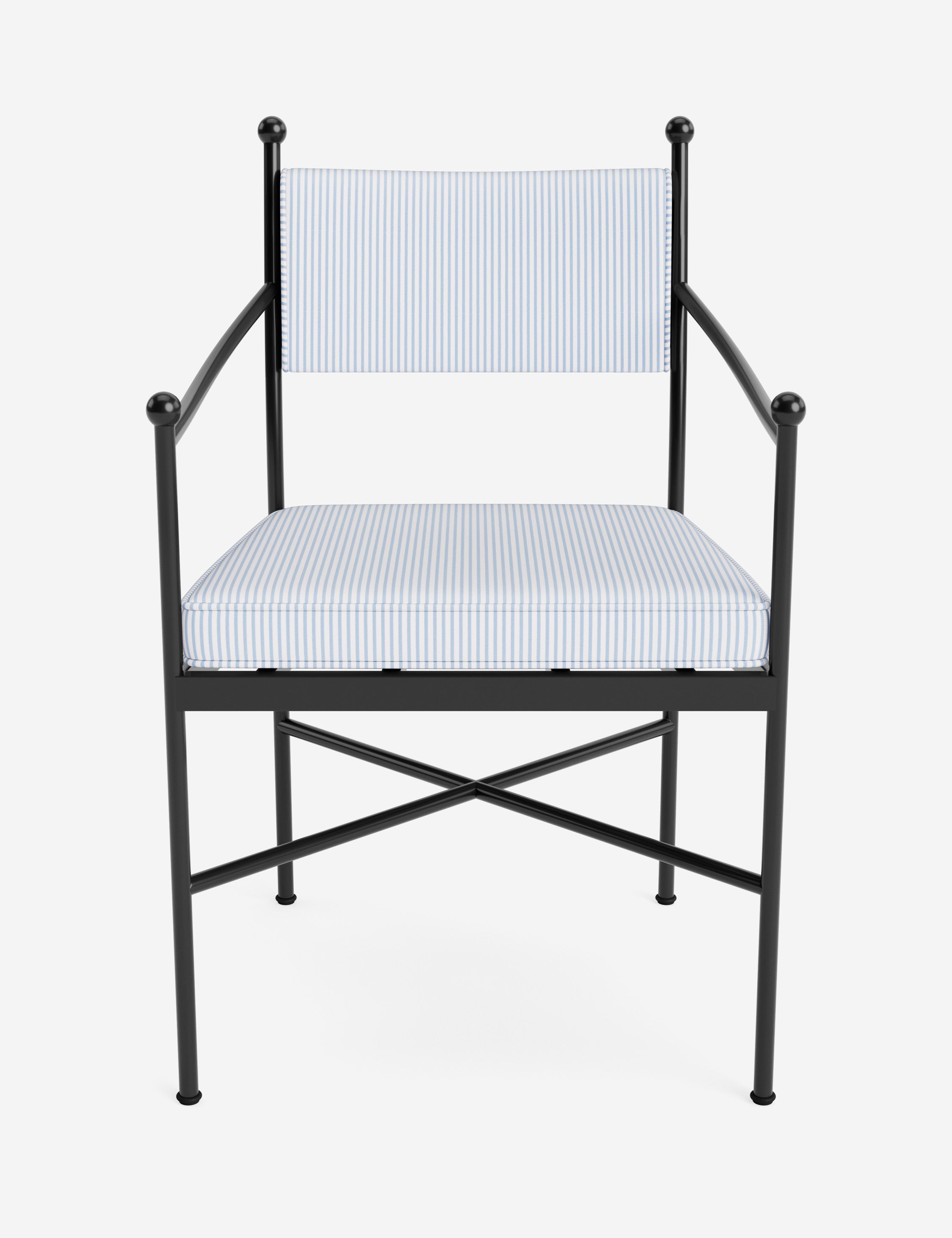 #Leni-Outdoor-Dining-Arm-Chair-Cushion-(Color)::ice-blue-perennials-jake-stripe