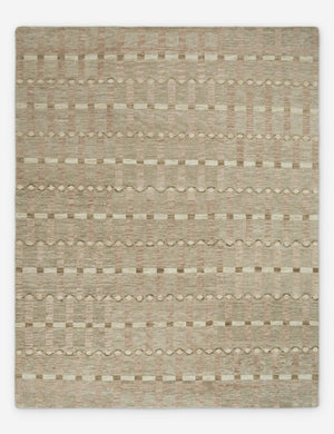 Lalan hand-knotted geometric pattern wool rug.