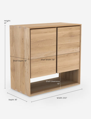 Dimensions on the Lark 2 Door Sideboard