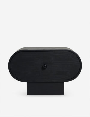 Laughlin retro pill shaped nightstand in black