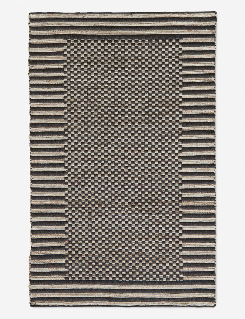 #size::3--x-5- | Small Lavinia handwoven high contrast outdoor rug.