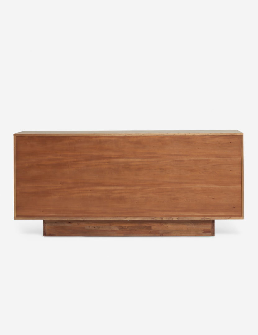 #color::russet | Back of the Lee blockwork design wide six drawer dresser