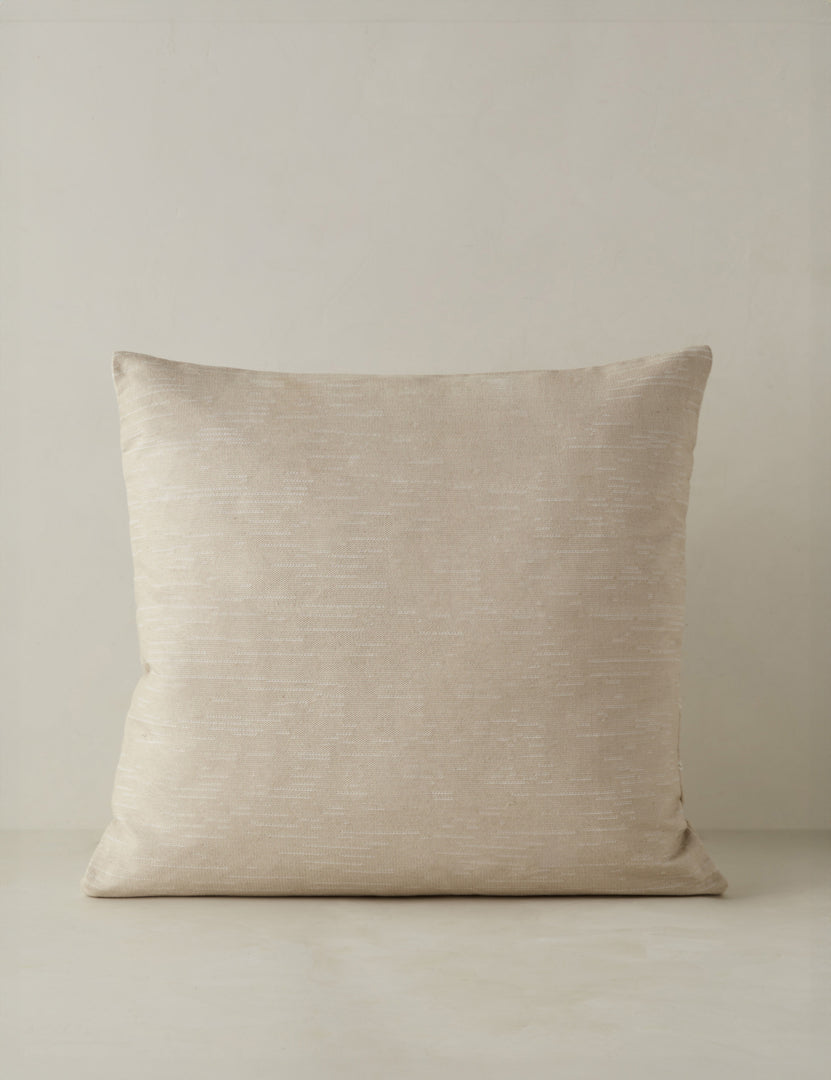 #color::natural #style::square | Leighton broken stripe throw pillow in natural.