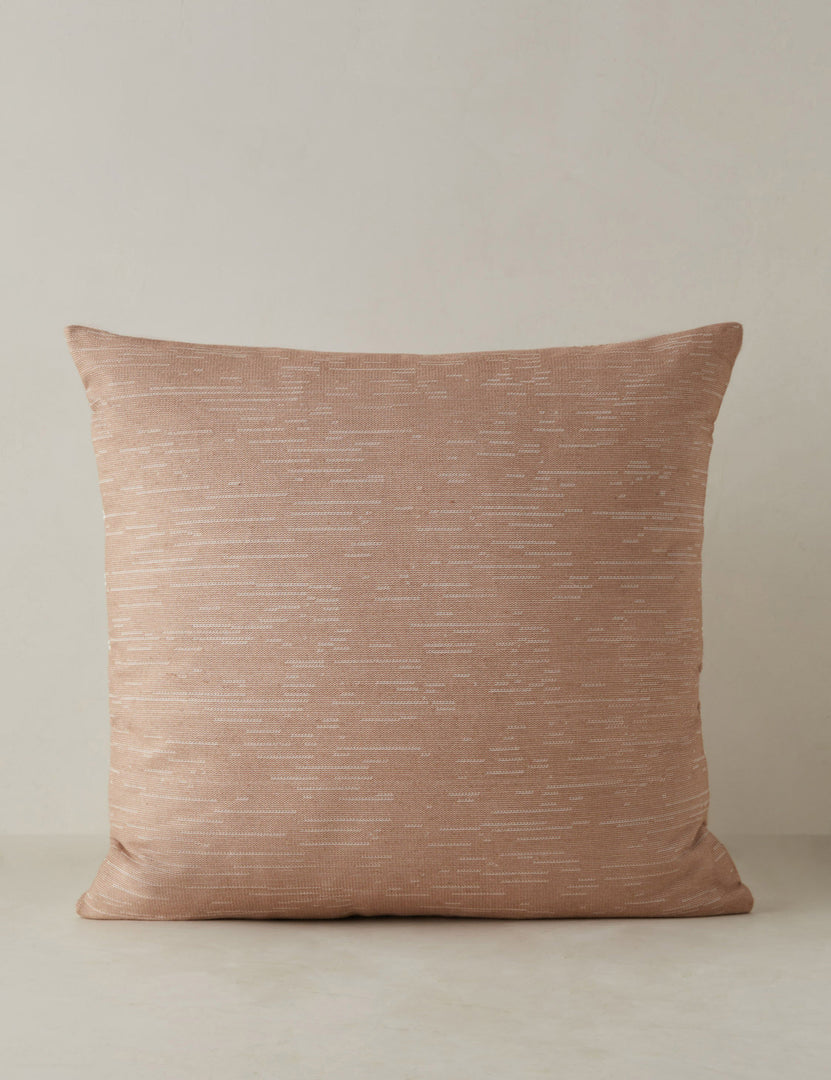 #color::terracotta #style::square | Back of the Leighton broken stripe throw pillow in terracotta.