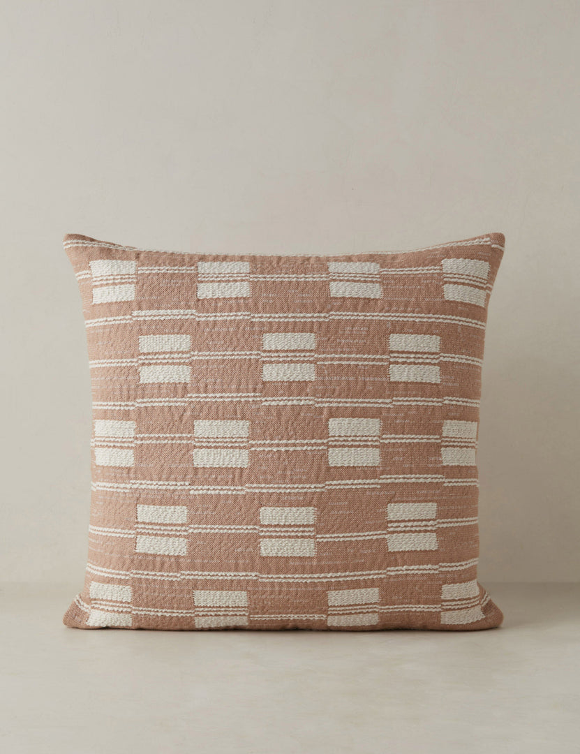 #color::terracotta #style::square | Leighton broken stripe throw pillow in terracotta.