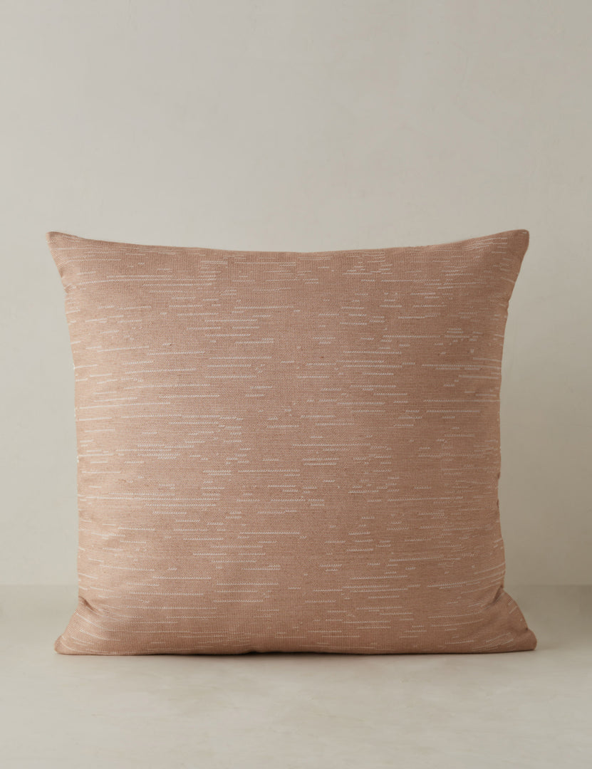 #color::terracotta #style::square | Back of the Leighton broken stripe throw pillow in terracotta.