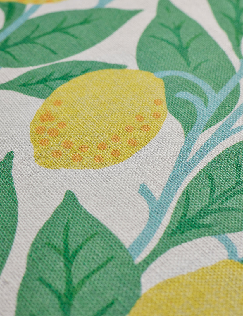 Lemons Linen Fabric Swatch by Wallshoppe