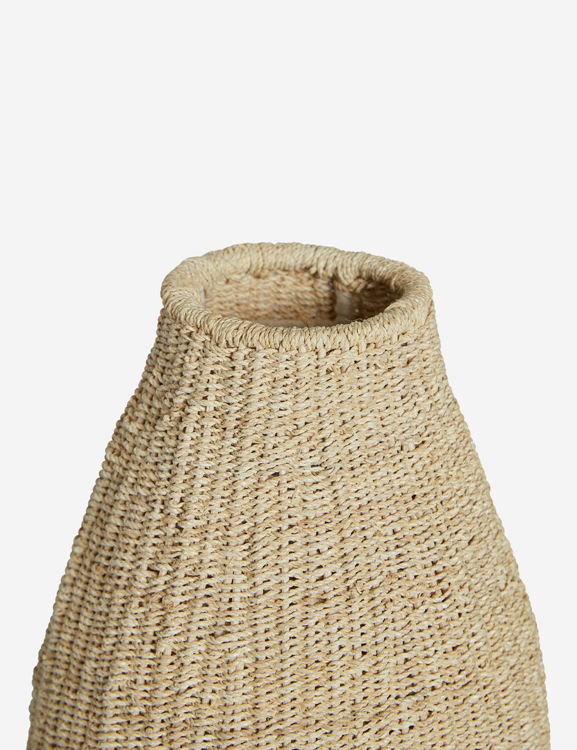 #color::natural #size::large | Top of the Lilia woven decorative floor vase.