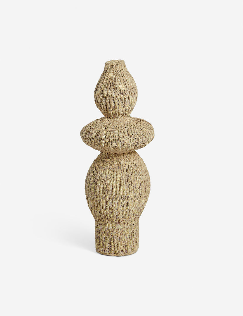 #color::natural #size::small | Lilia woven decorative floor vase.
