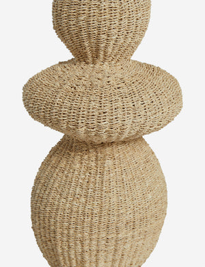 Close up of the Lilia woven decorative floor vase.
