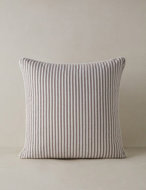 Littu Indoor / Outdoor Striped Throw Pillow by Sarah Sherman Samuel in Brown
