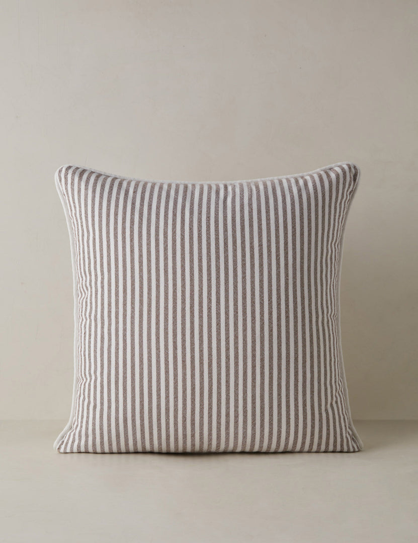 #color::brown | Littu Indoor / Outdoor Striped Throw Pillow by Sarah Sherman Samuel in Brown