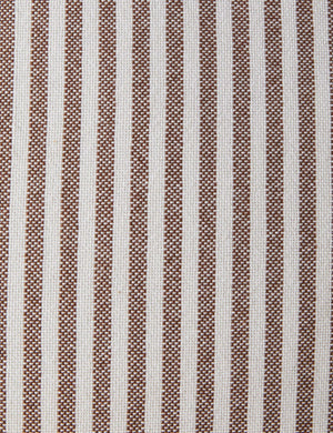 Close up of the pattern of the Littu Indoor / Outdoor Striped Throw Pillow by Sarah Sherman Samuel in Brown