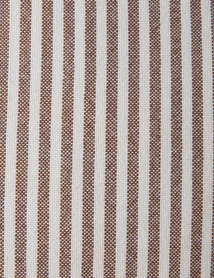 #color::brown | Close up of the pattern of the Littu Indoor / Outdoor Striped Throw Pillow by Sarah Sherman Samuel in Brown